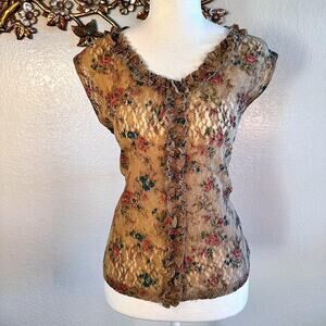 Y2k ninety floral lace ruffle